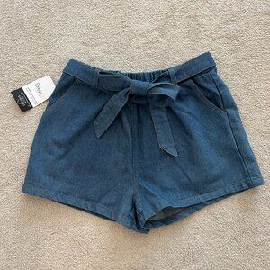 New Tie-Waist Jean Shorts